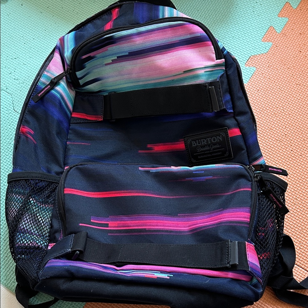 Burton Black and Pink Striped Backpack